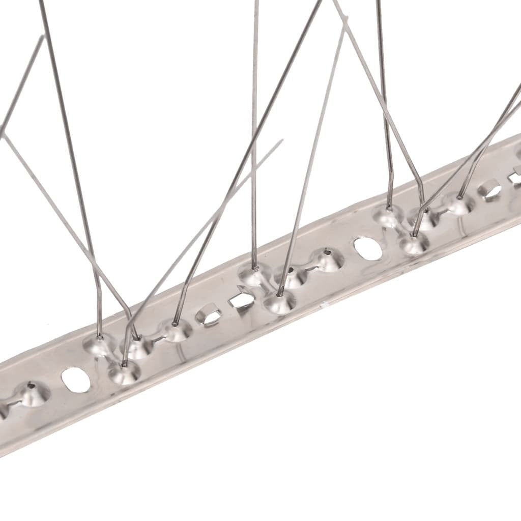 5-row Stainless Steel Bird & Pigeon Spikes Set of 6 - 3 m
