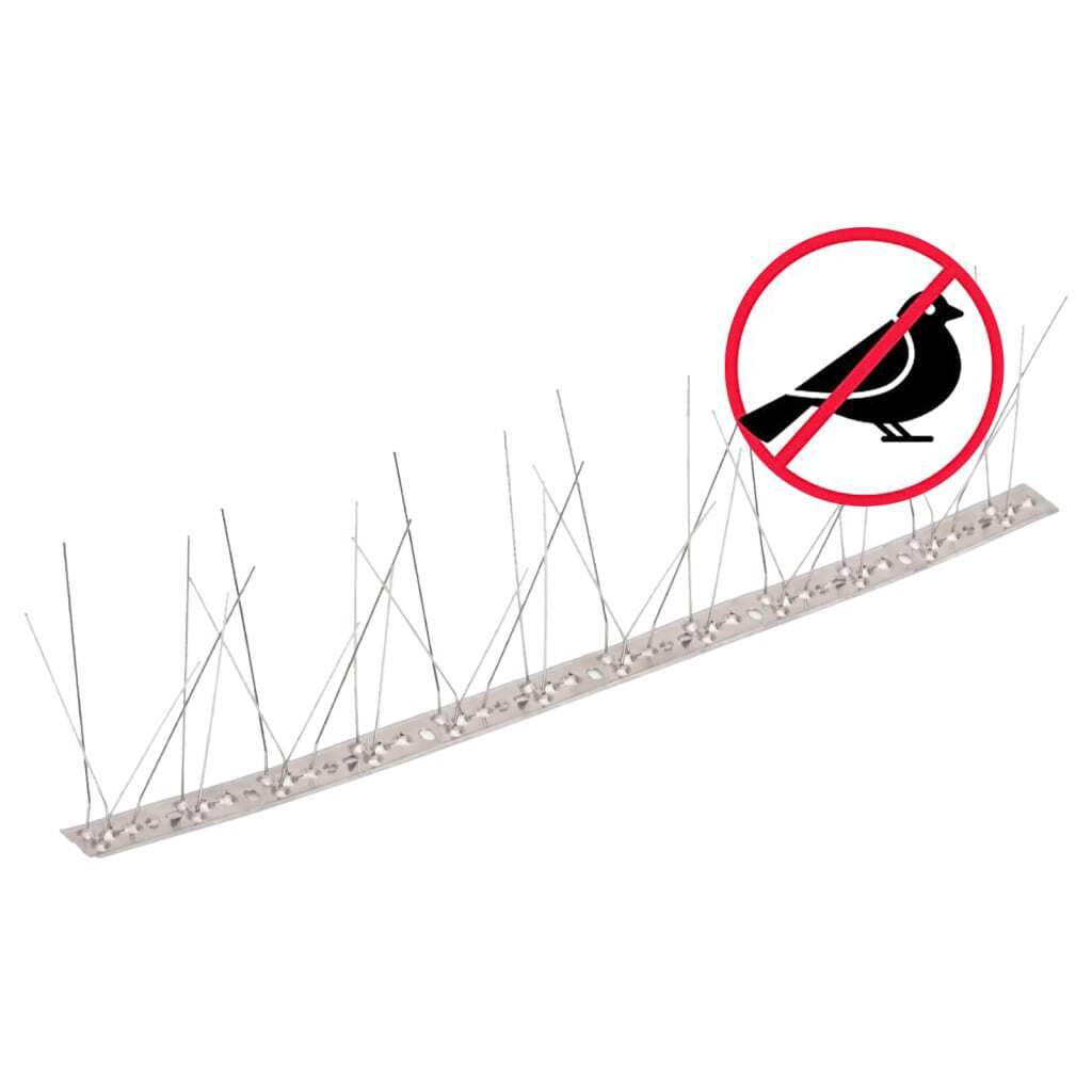 5-row Stainless Steel Bird & Pigeon Spikes Set of 6 - 3 m