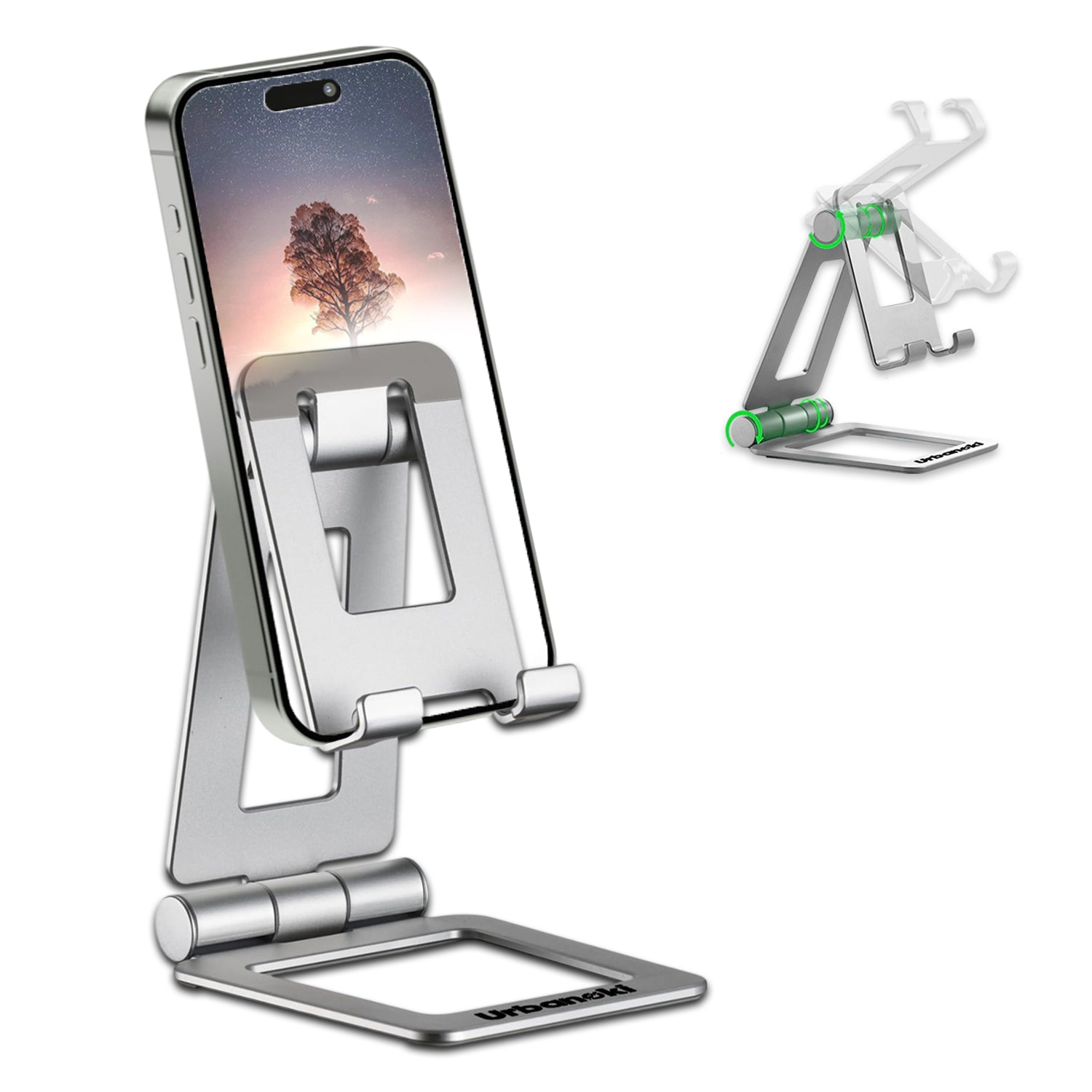 Portable Dual Folding Phone and Tablet Stand Desk Travel Cradle Dock Pack of 3, Available in 2 Colours