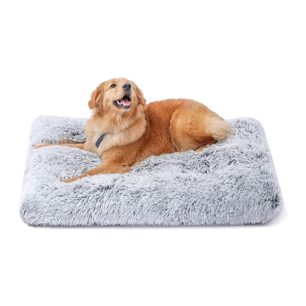 PupLily Plush Pet Mat – Soft, Non-Slip Crate Bed for Dogs & Cats, Grey