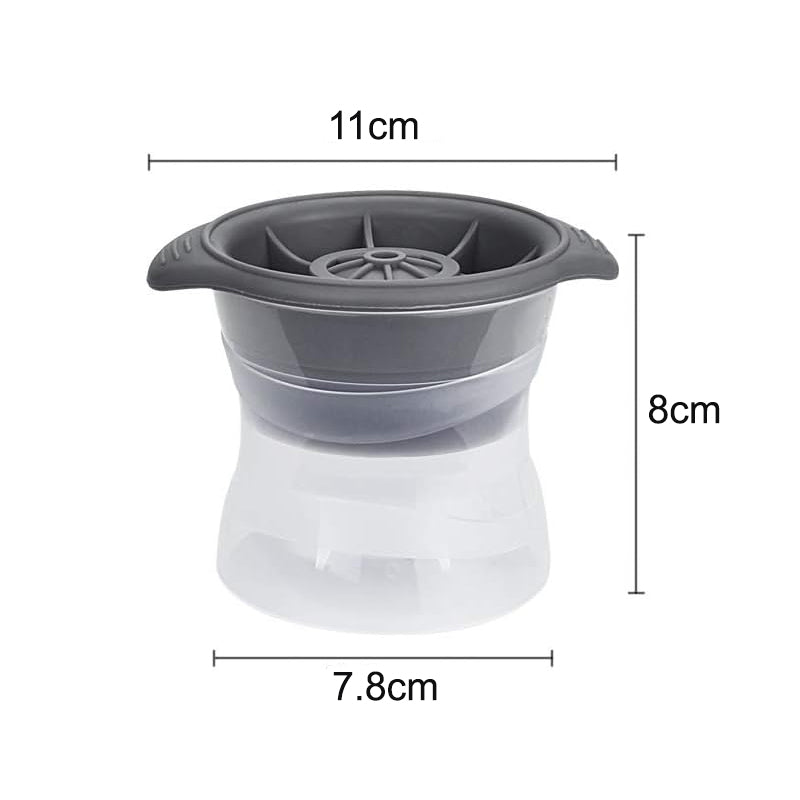 Pack of 2 Sphere Shape Ice Molds Quick Release Ice Ball Maker for Cocktail