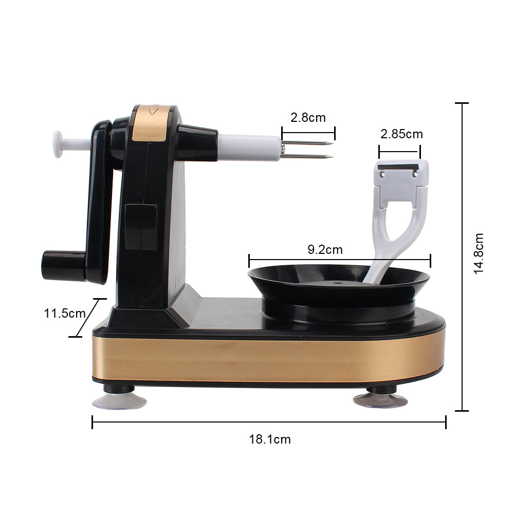 Multi-Function Hand-Cranked Fruit Peeler and Slicer