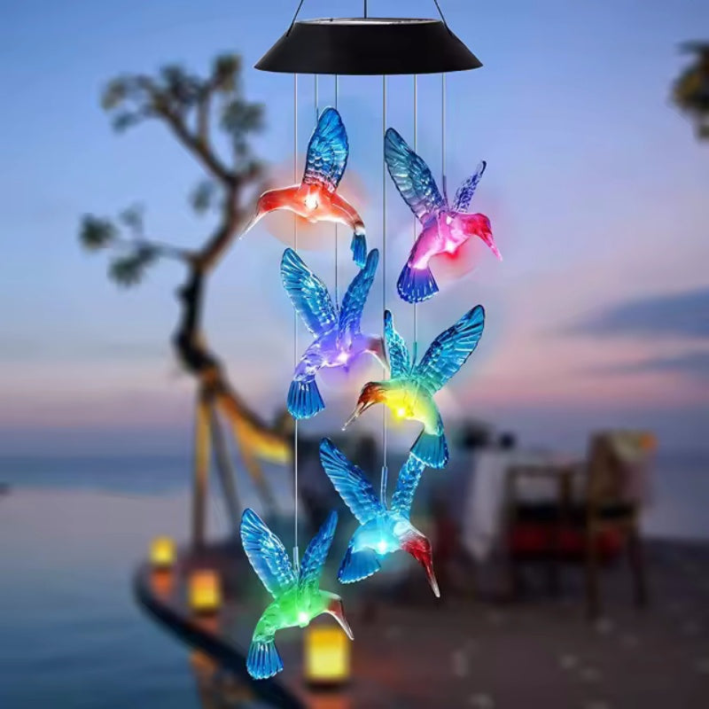 Solar Power Wind Chimes and Pendants for Courtyard and Outdoor