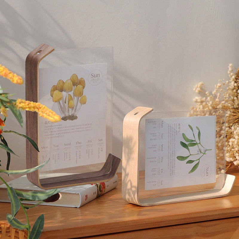 Acrylic Wooden Photo Frame Herbarium Display Calendar DIY Frame