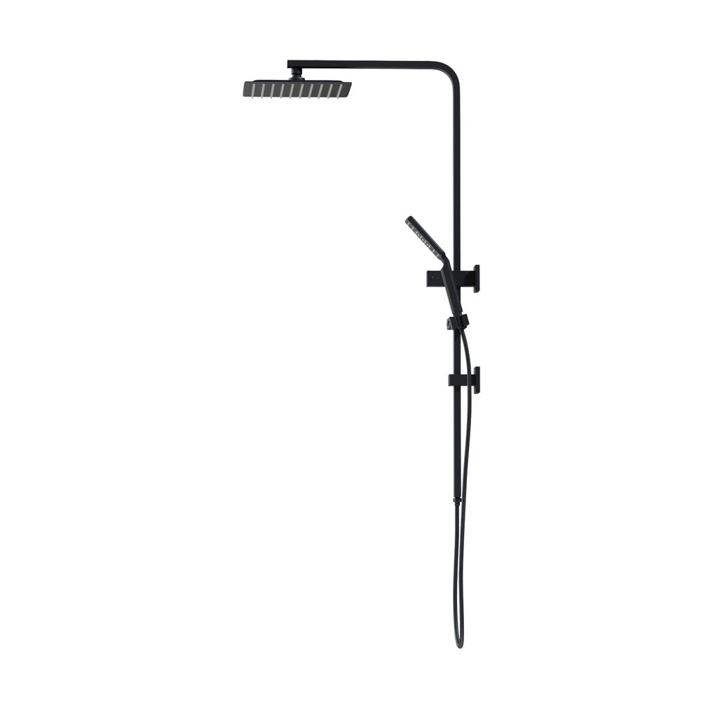 10 Inch Square Rain Shower Head Set with 3 Modes Black