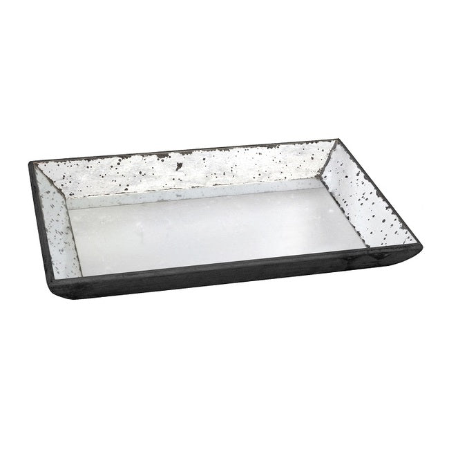 Antique Mirror Rectangular Tray 49.5x32.5cm Vintage Tabletop Decor