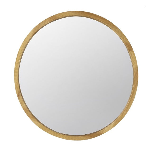 Meringa Round Mirror 70cm Natural Light Enhancing Wall Decor