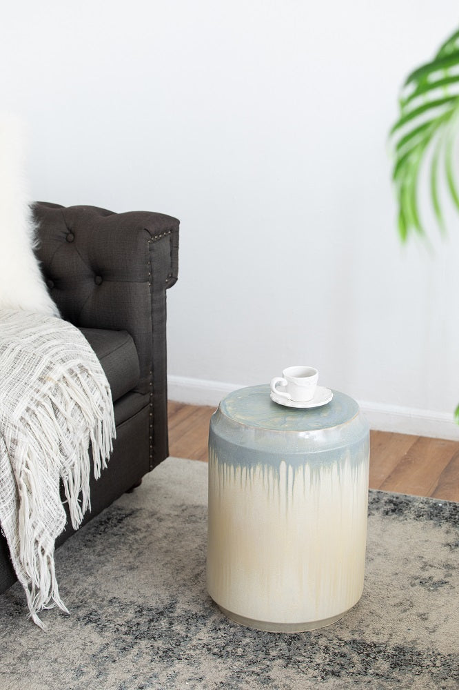 Florence Reactive Glaze Ceramic 46 cm Stool Versatile Accent Seat