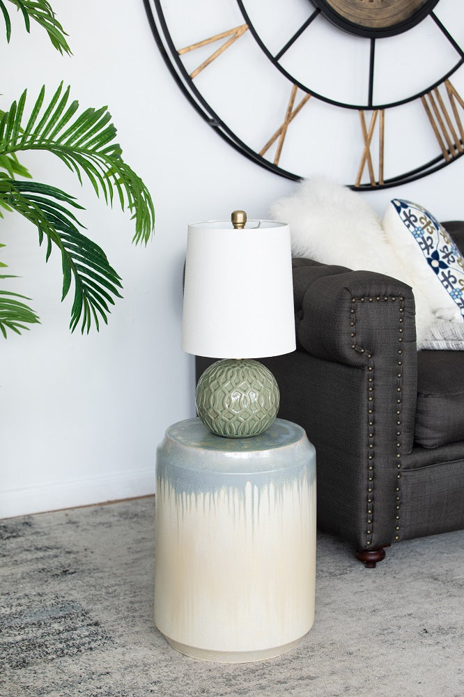 Florence Reactive Glaze Ceramic 46 cm Stool Versatile Accent Seat