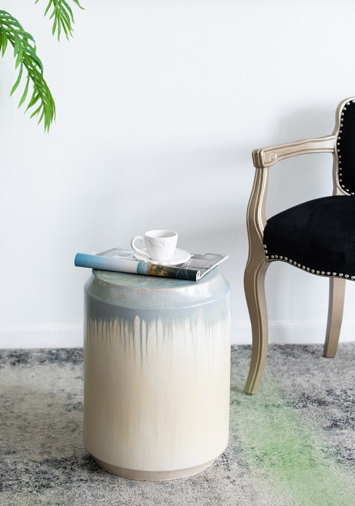 Florence Reactive Glaze Ceramic 46 cm Stool Versatile Accent Seat
