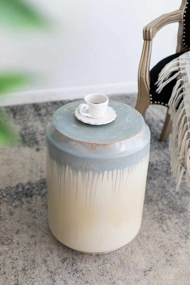 Florence Reactive Glaze Ceramic 46 cm Stool Versatile Accent Seat