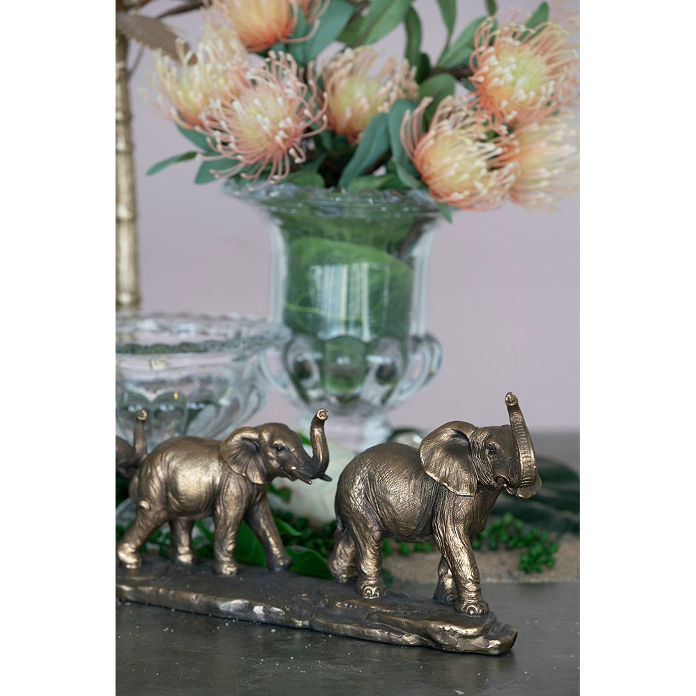 Elephant Family of 3 Statue Polyresin Home and Office Decor - 45.5 cm