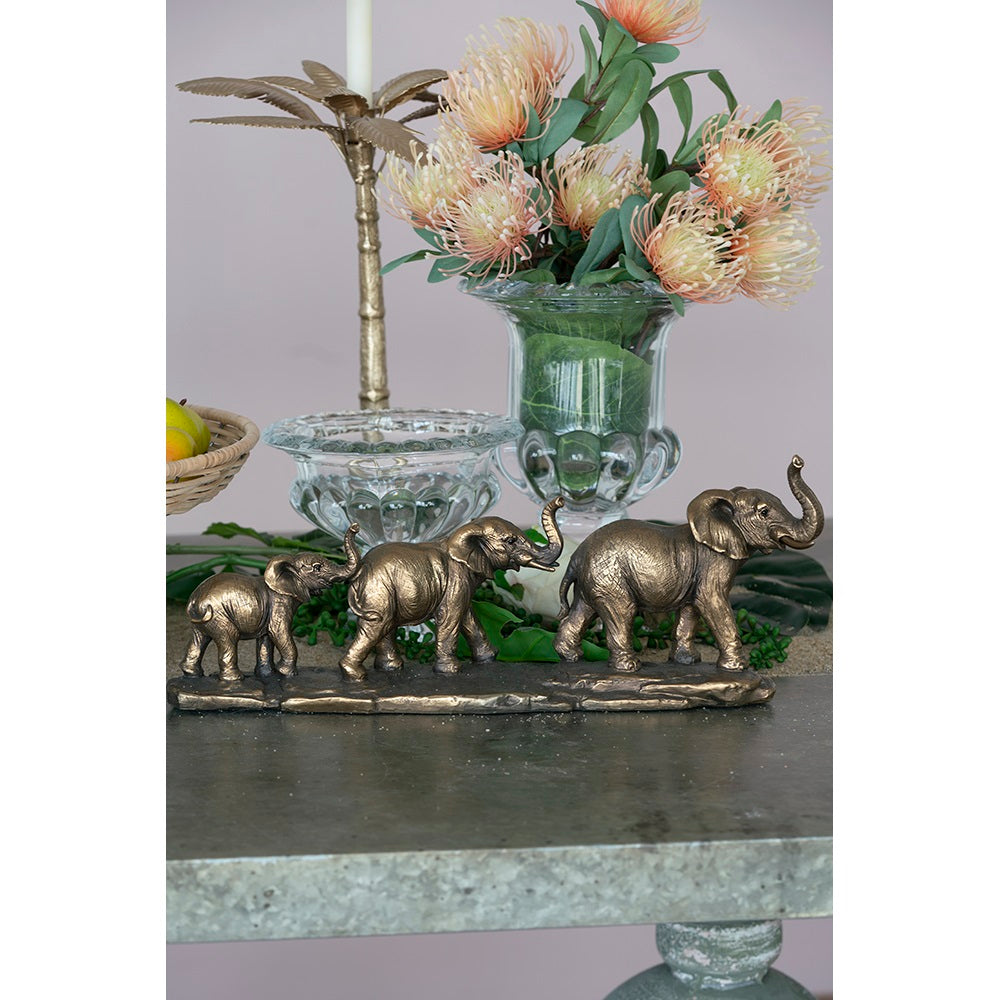 Elephant Family of 3 Statue Polyresin Home and Office Decor - 45.5 cm