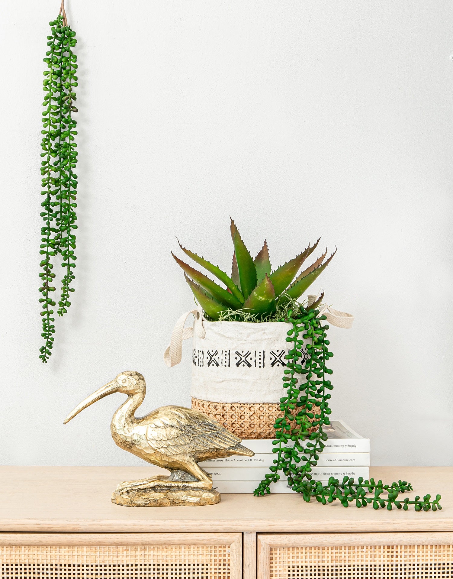 Crane Kneeling Statue Polyresin Gold Finish Home Decor - 18 cm
