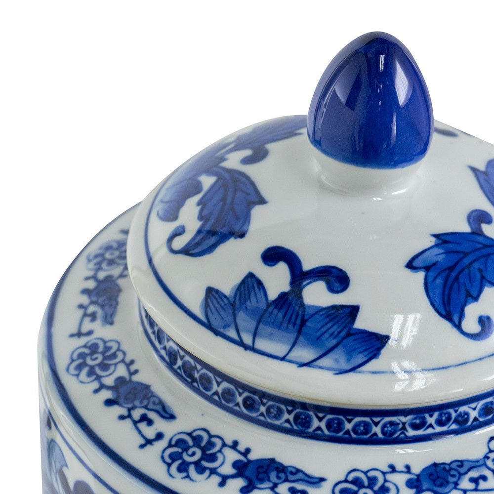 Indra Large Porcelain Jar with Lid Decorative Storage Container