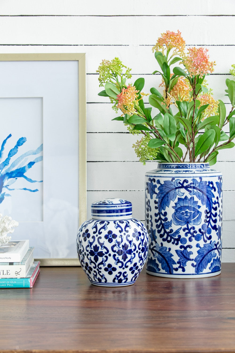 Indra Large Porcelain Jar with Lid Decorative Storage Container