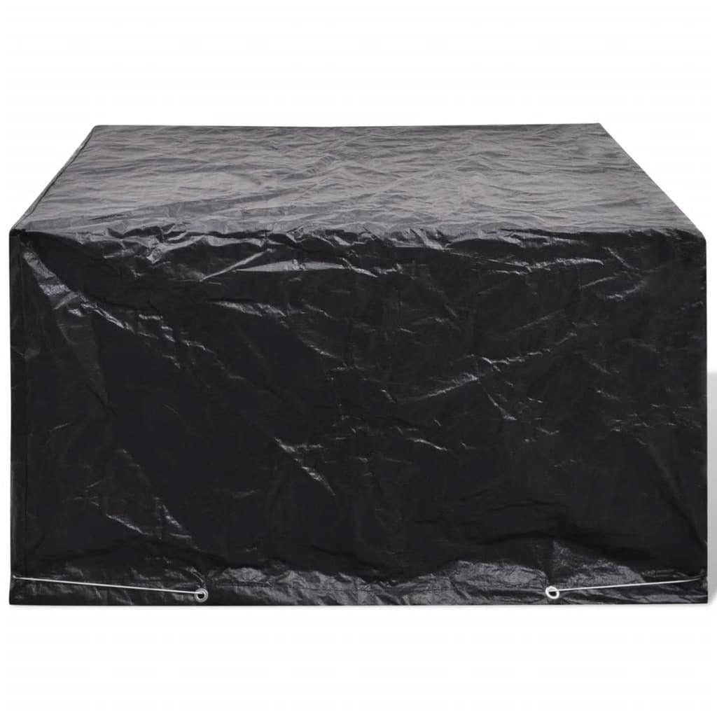Garden Furniture Covers 2 pcs 6 Person Poly Rattan Set 8 Eyelets 172x113cm