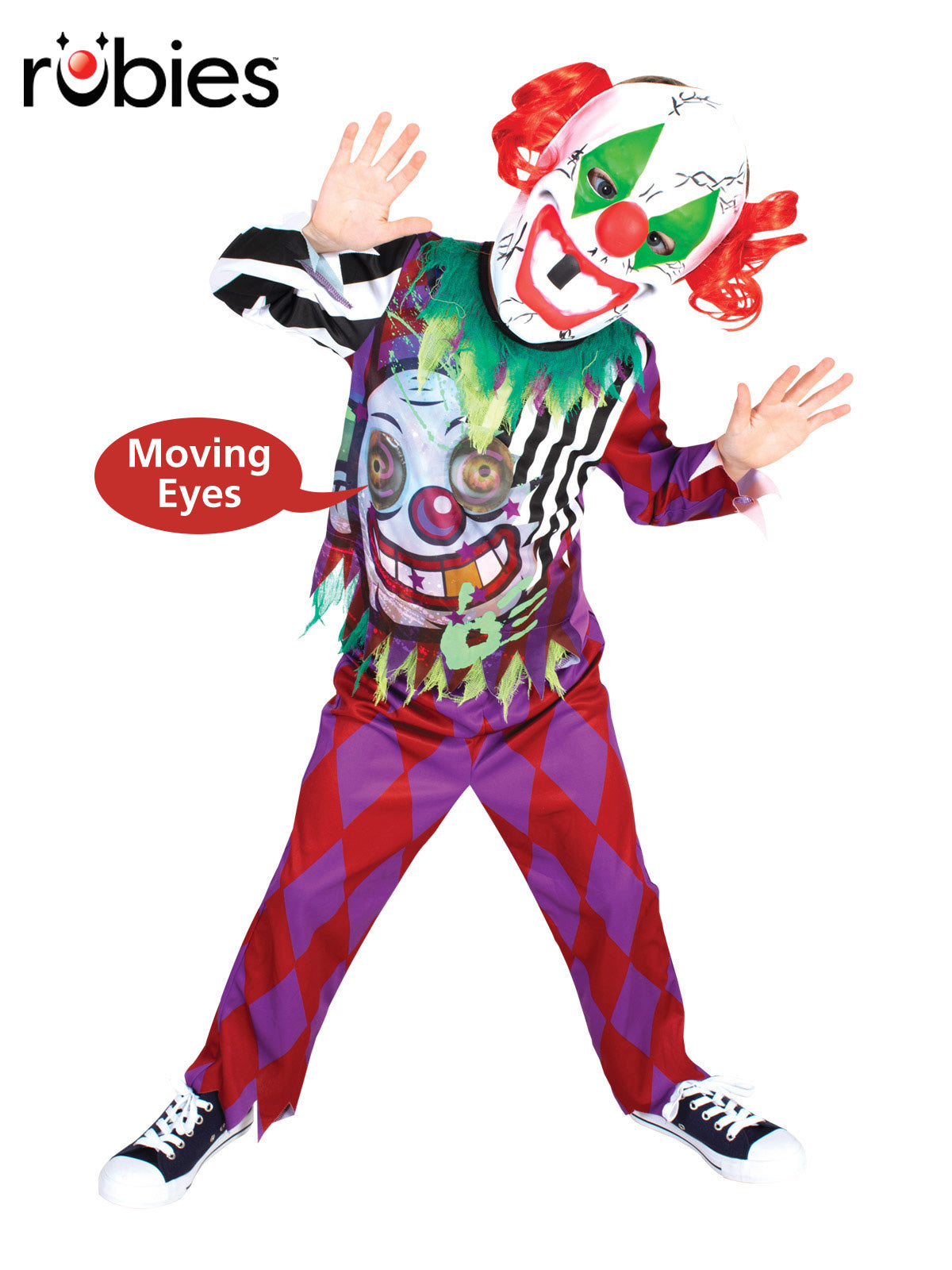 Scary Clown Lenticular Costume Child