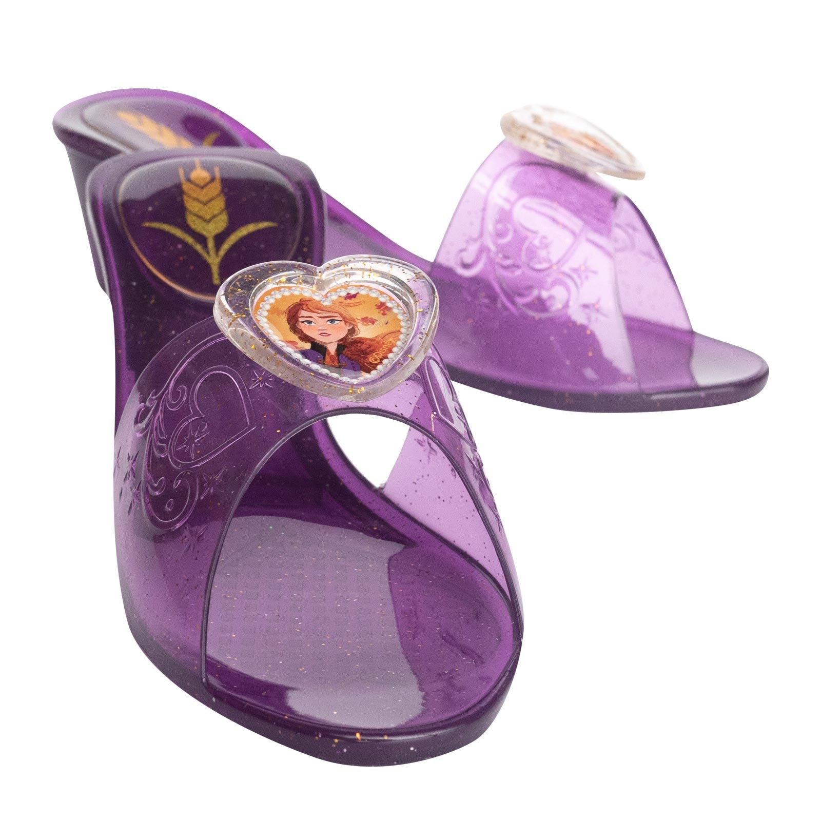 Frozen 2 Anna Jelly Shoes for Girls Princess Dress Up Costume Shoes - Purple