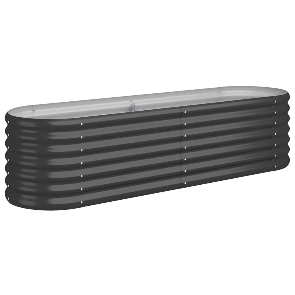 Garden Raised Bed Galvanised Steel 152x40x36 cm Anthracite