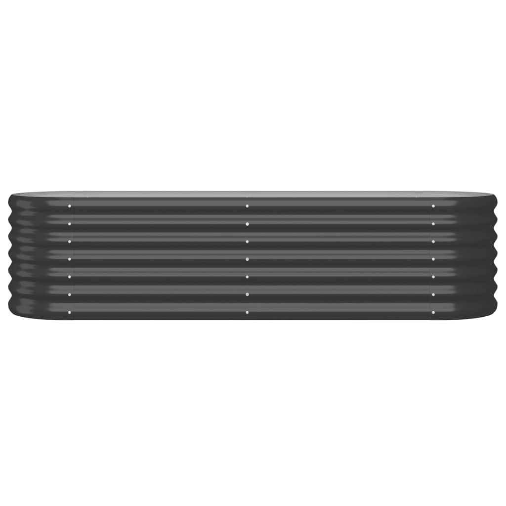 Garden Raised Bed Galvanised Steel 152x40x36 cm Anthracite