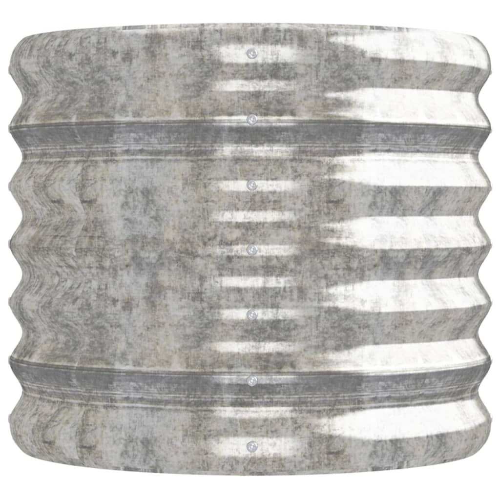 Garden Raised Bed Galvanised Steel 152x40x36 cm Silver