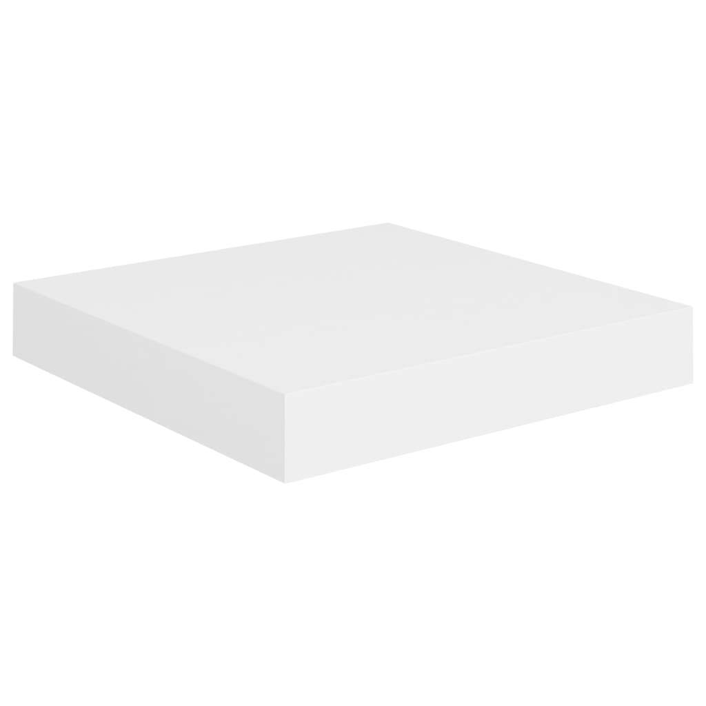 Floating Wall Shelf White 23x23.5x3.8 cm MDF