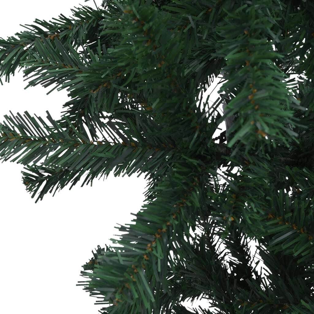 Upside-down Artificial Christmas Tree with Stand Green 210 cm