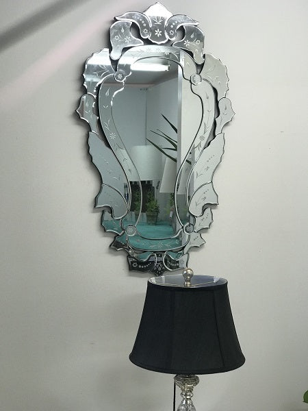 Venetian Scroll Mirror Large Hand Crafted Silver Wall Mounted Home Decoration