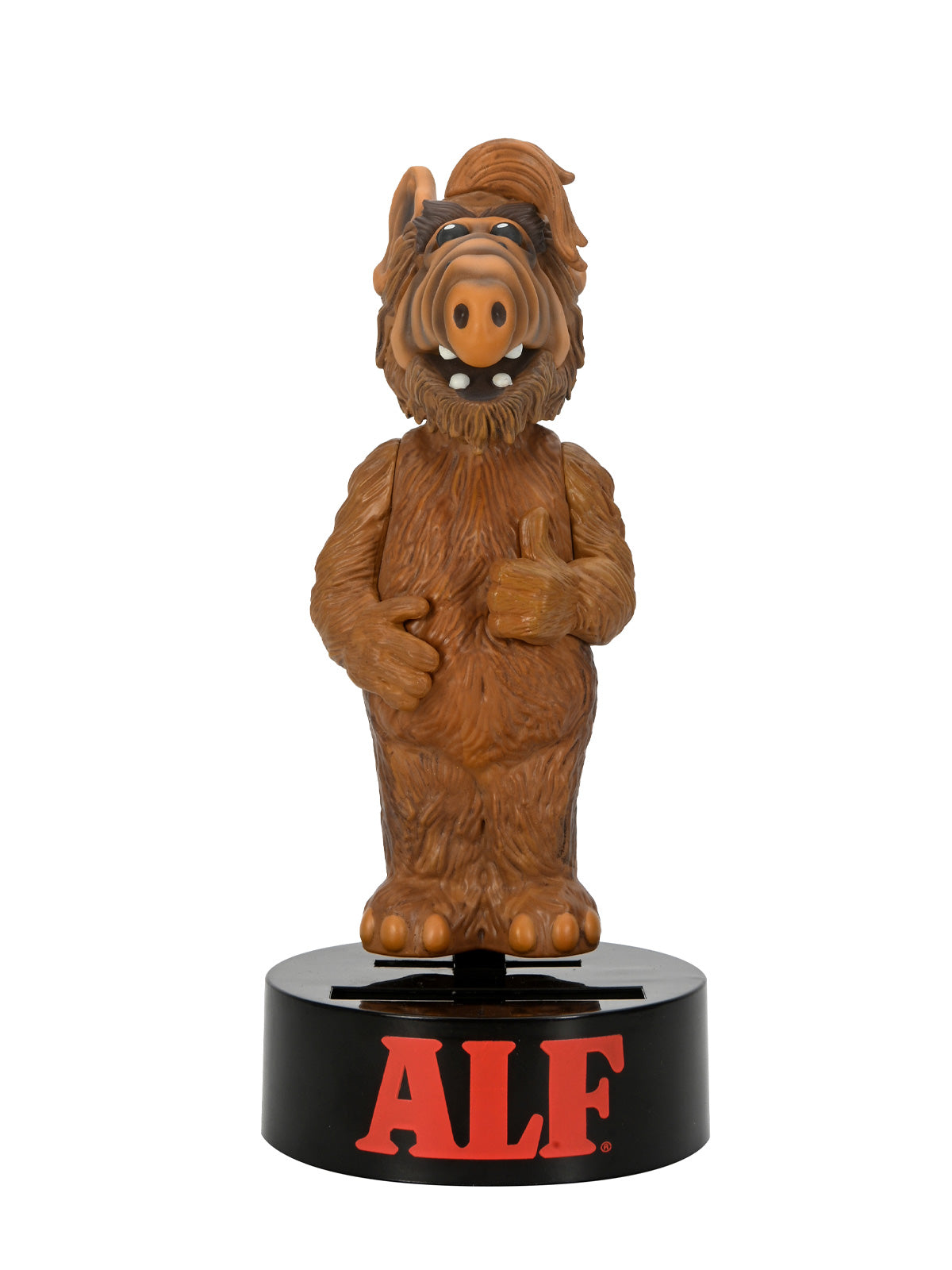 ALF Solar Powered Body Knocker Figure Rocks with Light 6.5” Tall – Brown