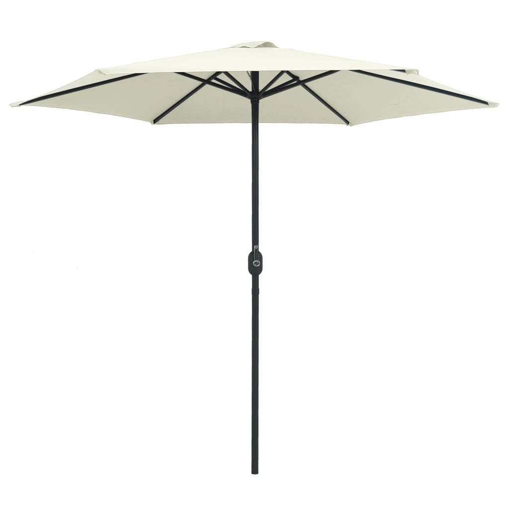Garden Parasol with Aluminium Pole 270x246 cm Sand White