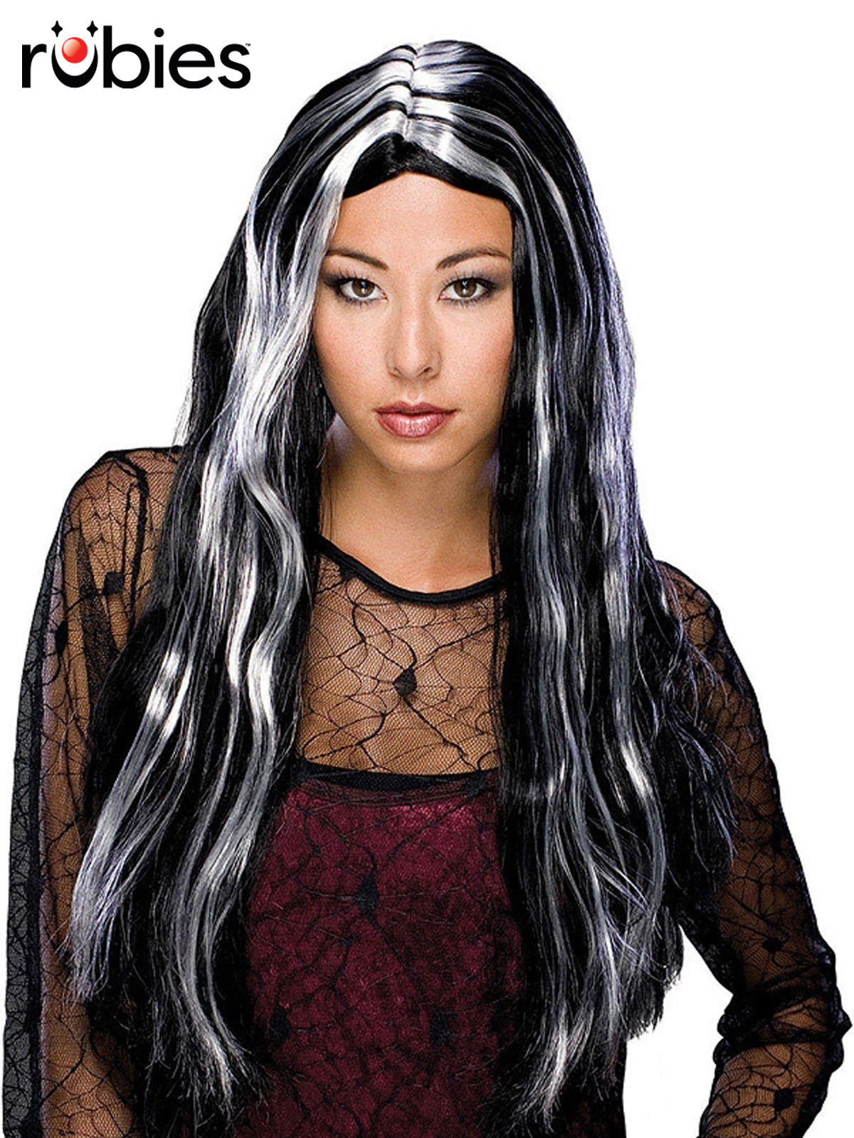 Witch Grey Streaked Wig Adult
