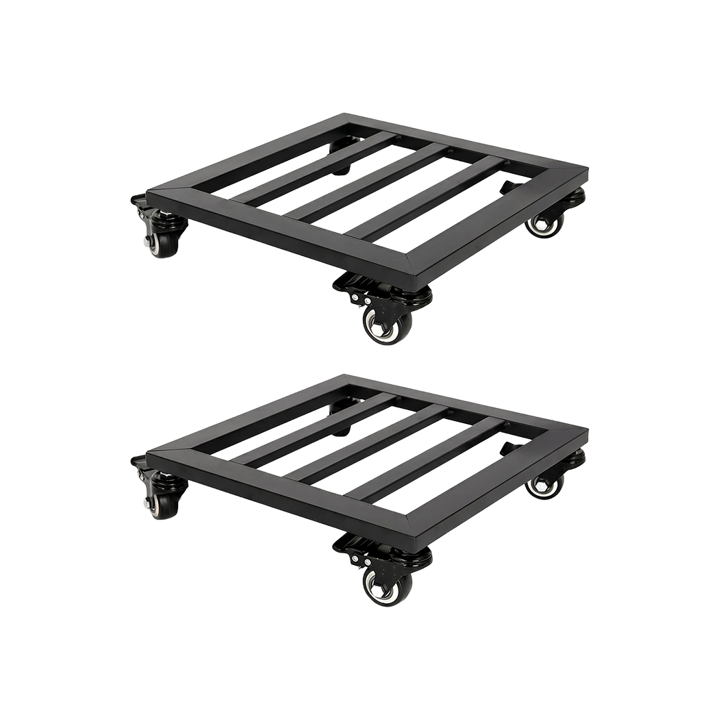 Toque Plant Pot Trolley Tray Stand Caddy with 360° Lockable Caster Wheels 2 Pcs-2061251871657562120