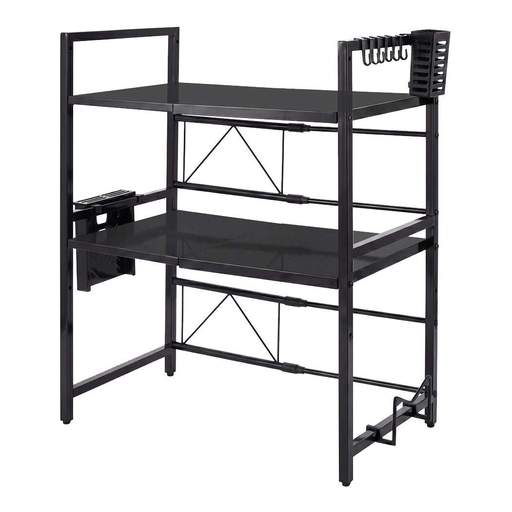 Toque Microwave Shelf 3 Tier Adjustable Extendable Kitchen Storage Rack Stand-2061251871129079816