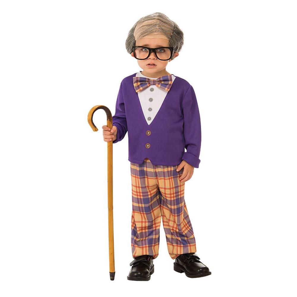 Rubie’s Old Man Grandpa Costume for Kids – Top, Slacks & Wig, Multi Colour