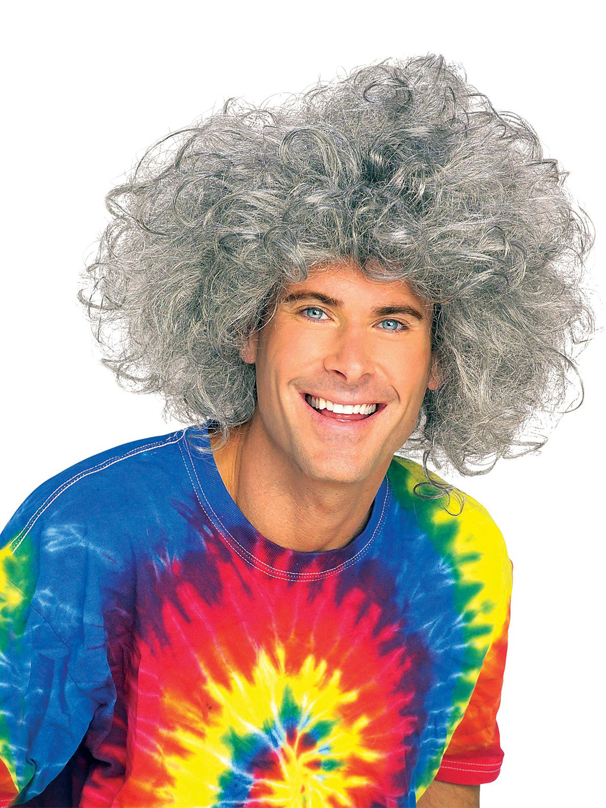 Bad Hair Day Wig for Adults Einstein Mad Scientist Costume Accessory Grey
