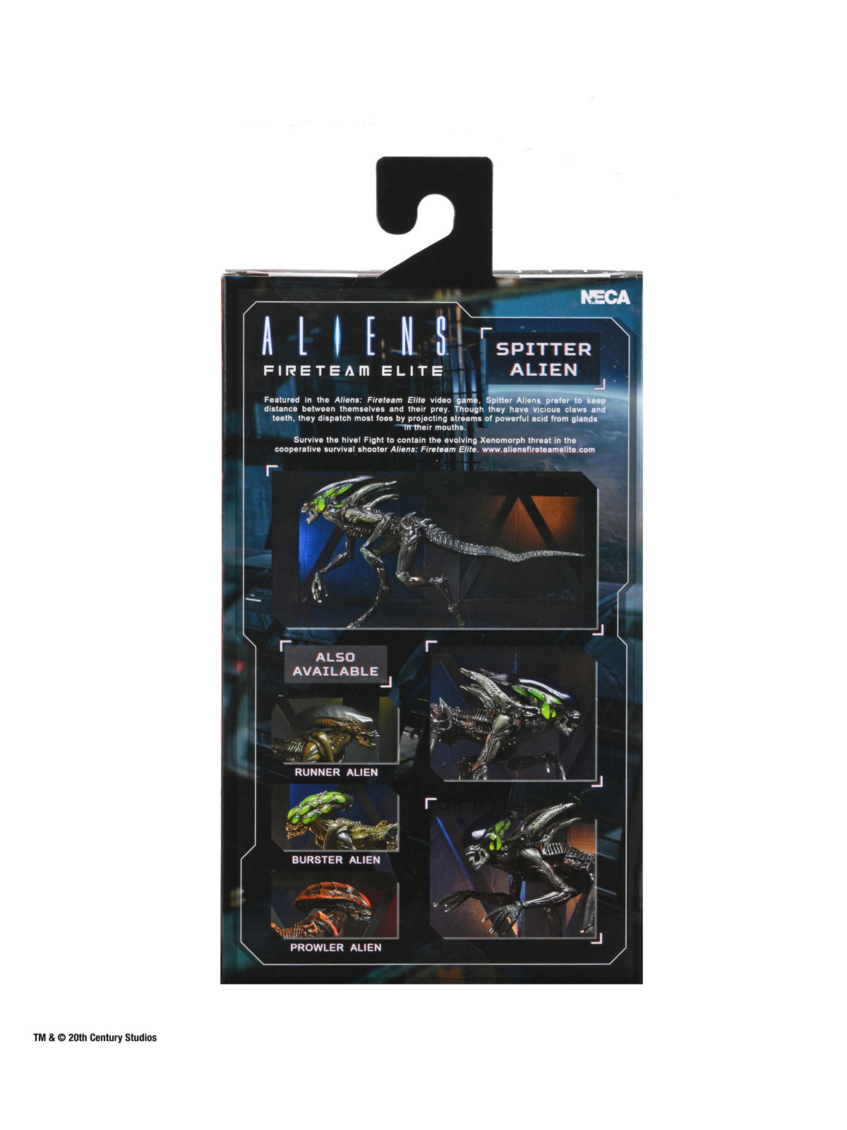 Aliens Fireteam Elite Spitter Action Figure 7” Scale with Tail Black