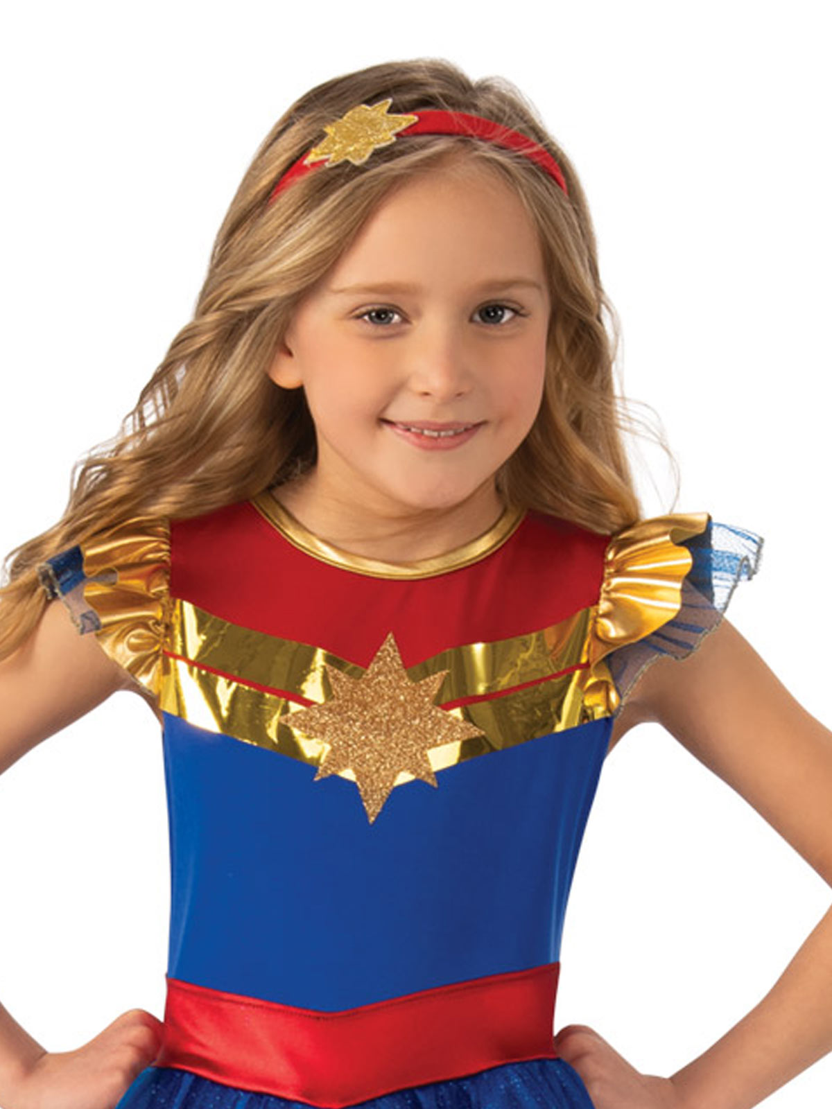 Captain Marvel Tutu Dress Costume Child Official Marvel Deluxe Dress with Headband