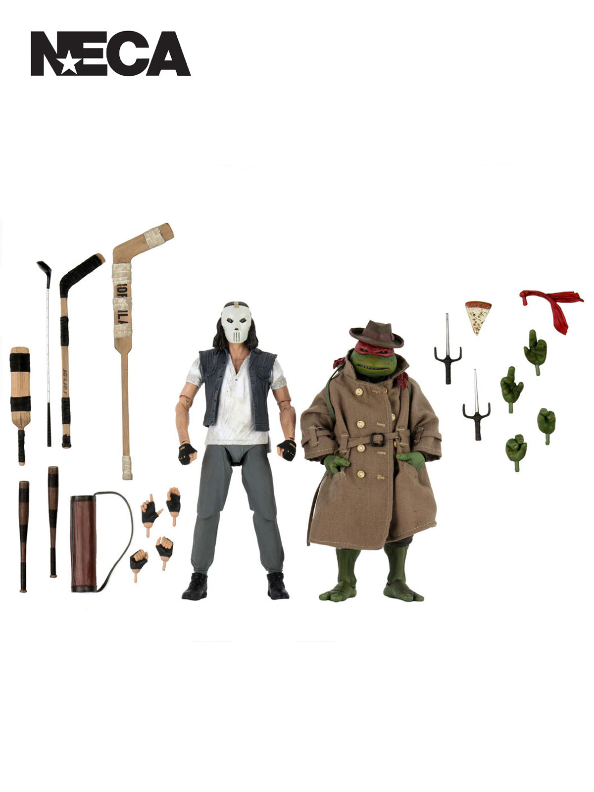 TMNT Disguise 2 Pack Casey Jones & Raphael 7" Figures – Movie Style Set