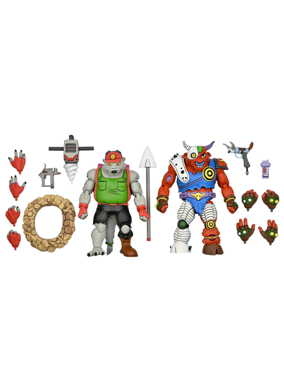 TMNT Dirtbag & Groundchuck 2 Pack 7" Figures – Classic Cartoon Villains
