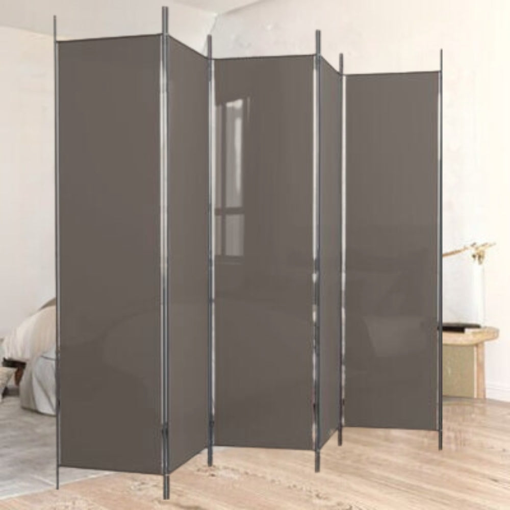 5-Panel Room Divider Anthracite 250x180 cm