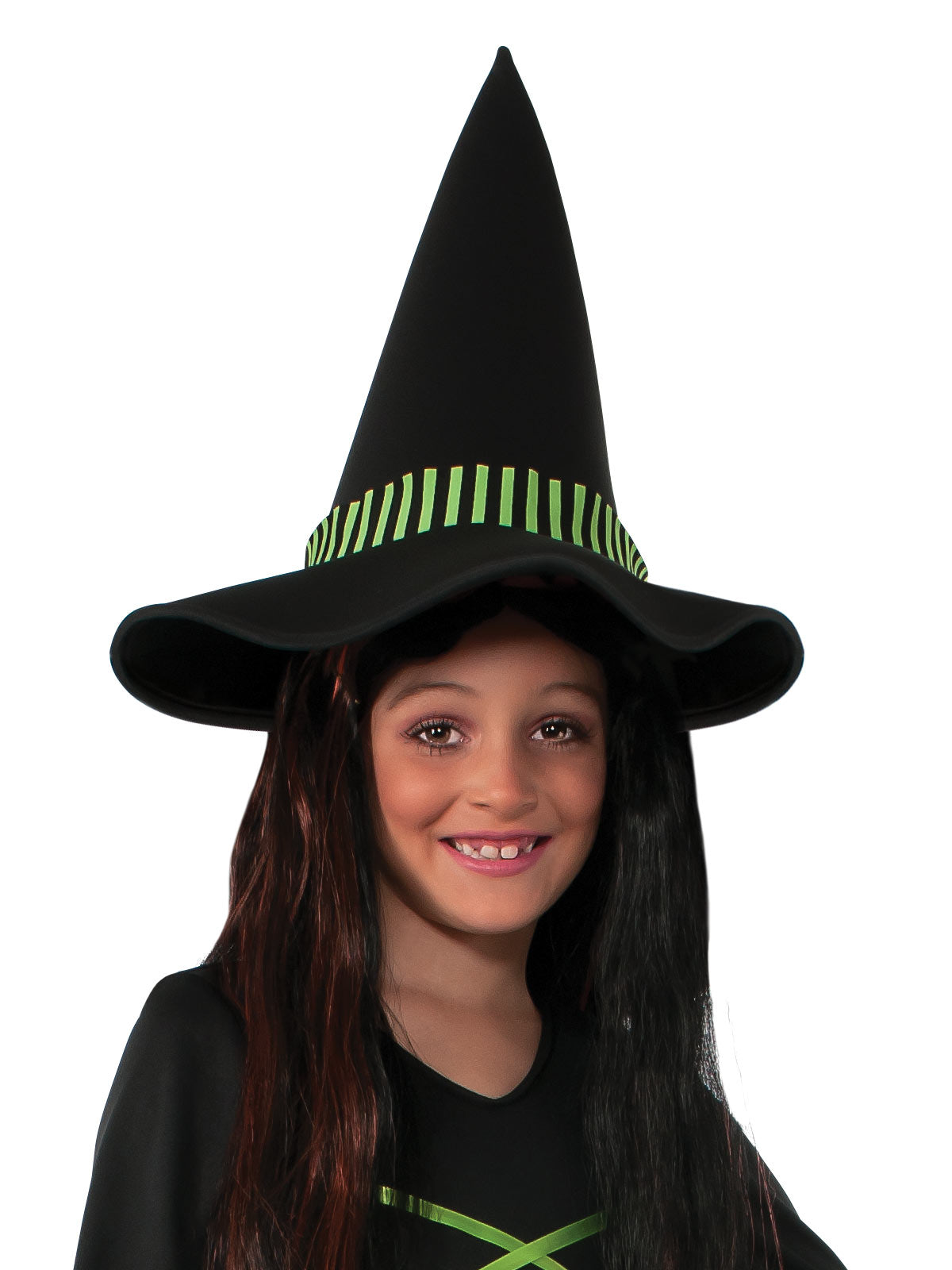 Rubie’s Wicked Witch Costume for Kids – Dress with Hat, Black & Green Colour