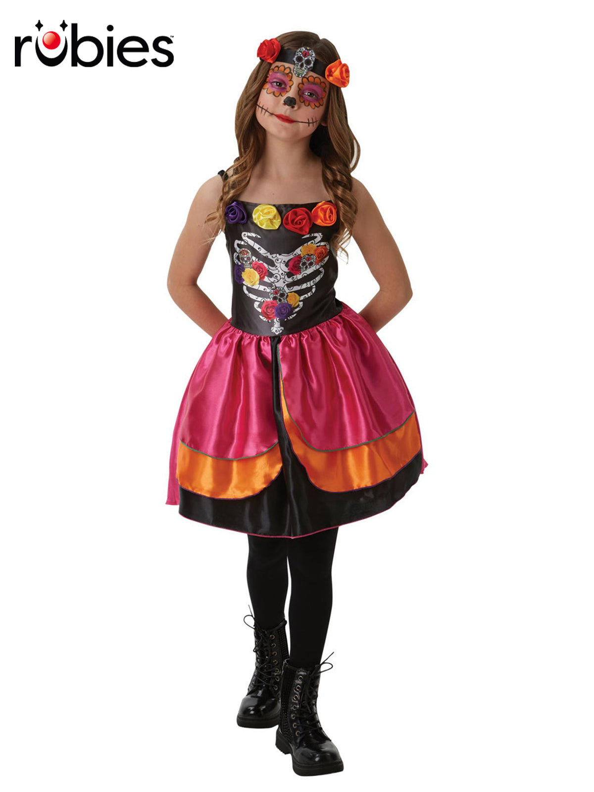 Sugar Skull Day Of The Dead Costume Child
