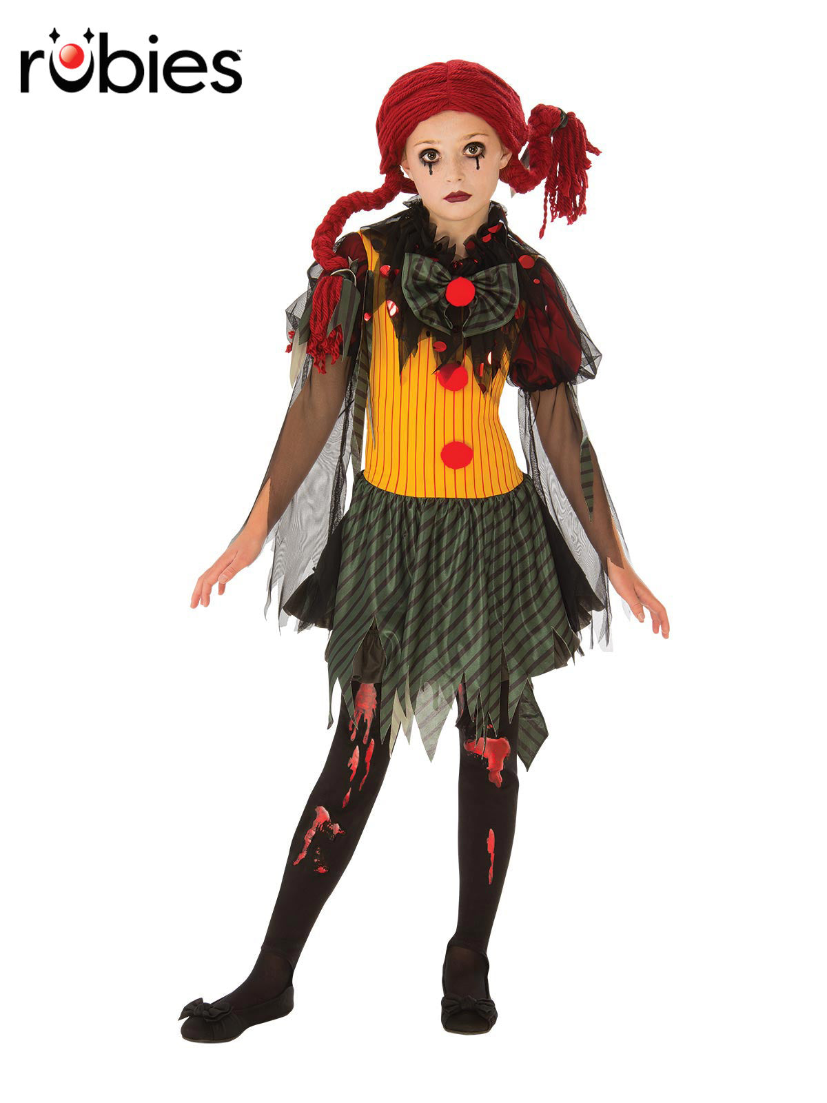 Zombie Girl Clown Costume Child