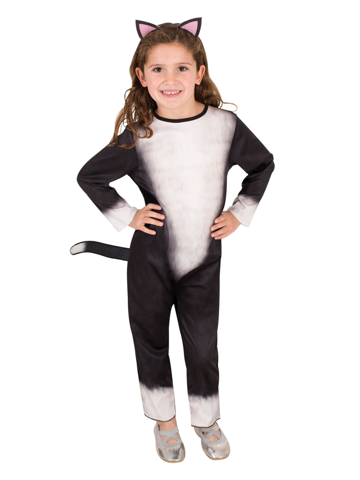 Cat Costume Child Official Rubies Jumpsuit with Tail and Ears Headband