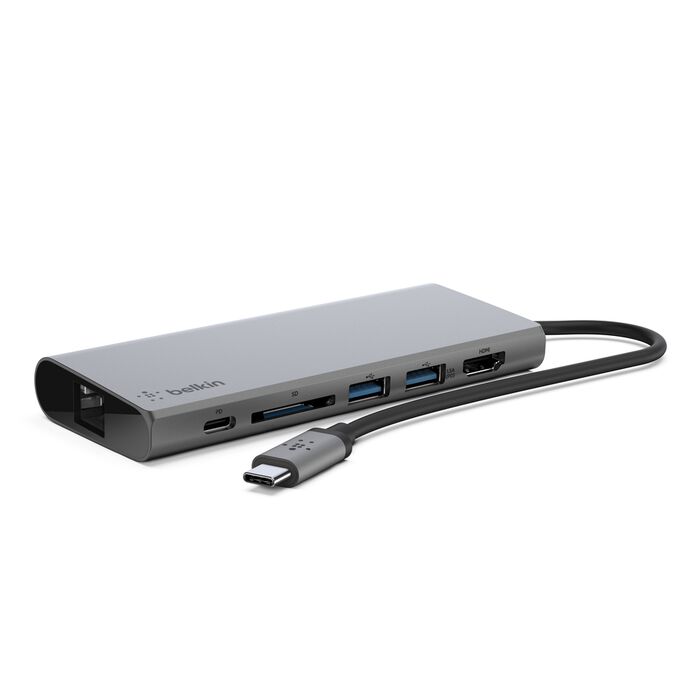 Belkin USB-C Multimedia Hub + Power - Space Grey
