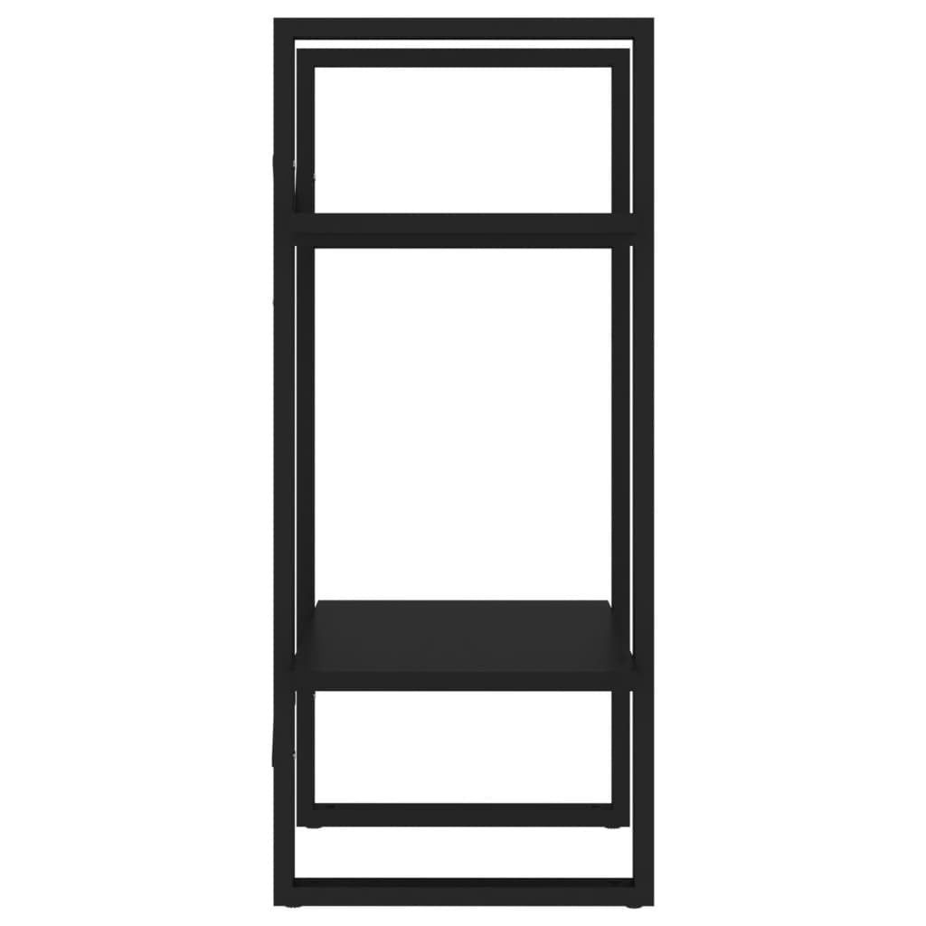 2-Tier Book Cabinet Black 40x30x70 cm Engineered Wood