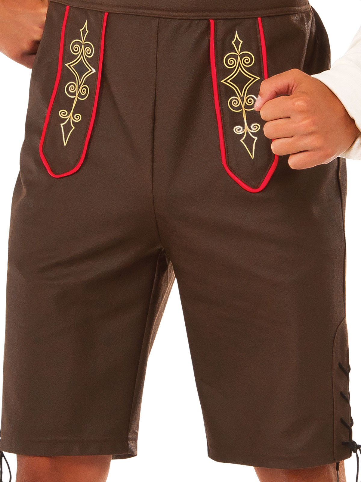Beer Man Costume for Adults Official Rubies Oktoberfest Lederhosen Outfit Brown Colour