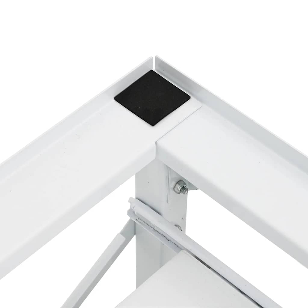 Washing Machine Pedestal with Pull-Out Shelf White