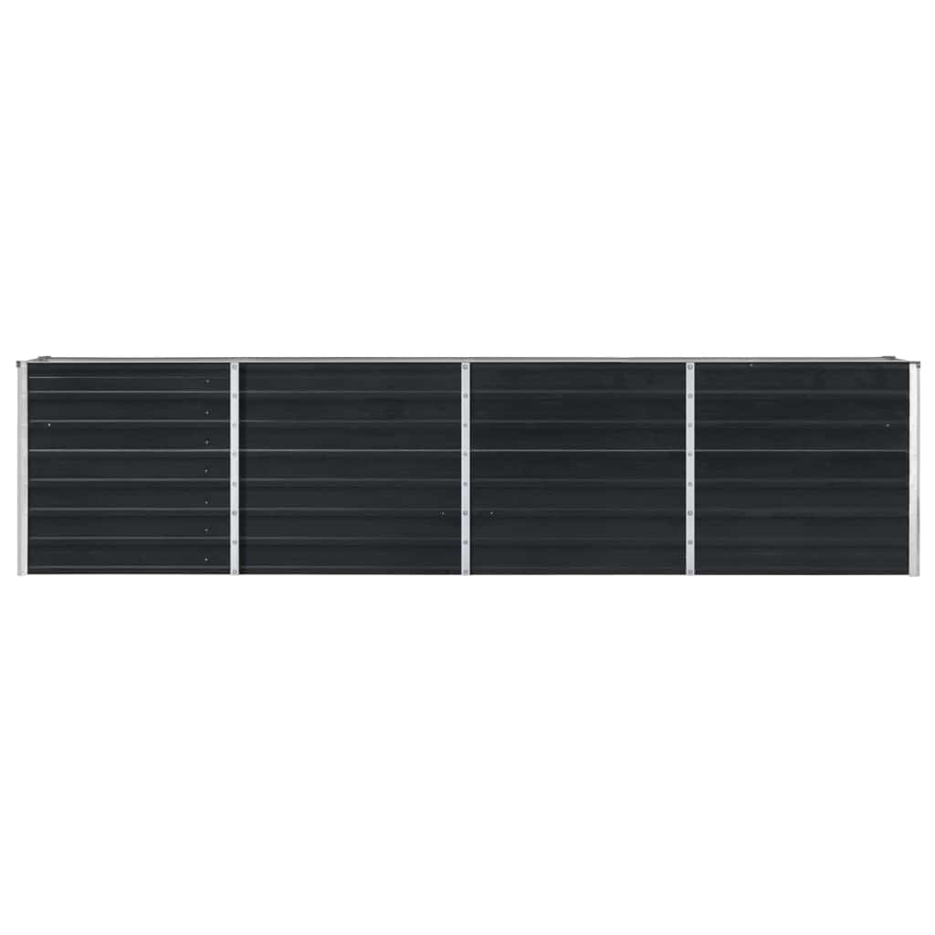 Raised Garden Bed 320x40x77 cm Galvanised Steel Anthracite